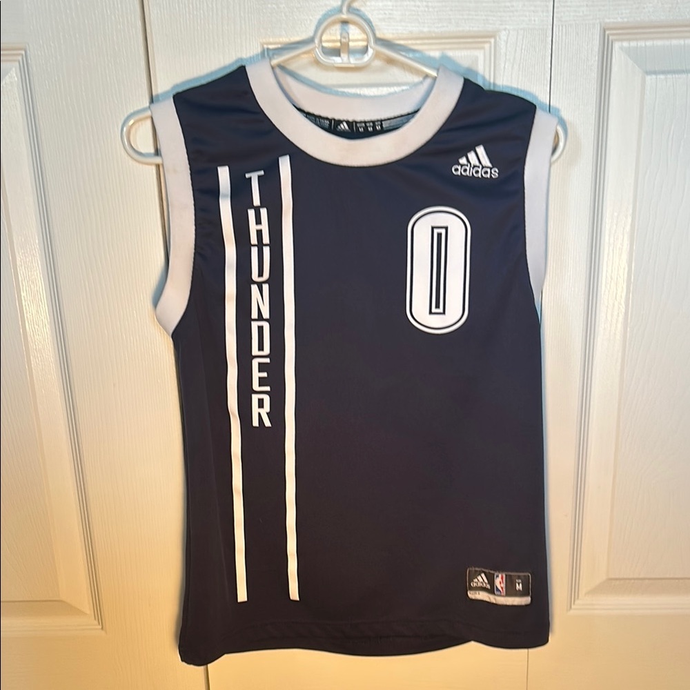 Adidas Russell Westbrook Oklahoma City Thunder Sleeveless Jersey - Navy